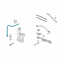 OEM 2007 GMC Sierra 2500 HD Classic Washer Hose Diagram - 12487672