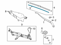 OEM 2020 Acura RLX RUBBER, BLADE (500MM) Diagram - 76632-TY2-A04