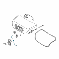 OEM 2008 Kia Amanti Cable Assembly-Trunk Lid Release Diagram - 812363F500