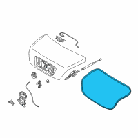 OEM 2009 Kia Amanti Weatherstrip-Trunk Lid Opening Diagram - 873213F500