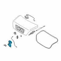 OEM 2007 Kia Amanti Trunk Lid Latch Assembly Diagram - 812303F500