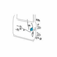 OEM 1998 Mercury Mountaineer Latch Assembly Diagram - 6L5Z-7821813-C