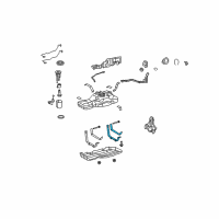 OEM Toyota FJ Cruiser Fuel Tank Mount Strap Diagram - 77602-35050