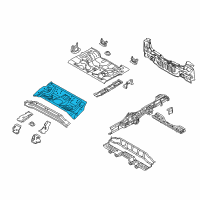 OEM 2015 Kia Forte5 Panel-Rear Floor, Front Diagram - 65512A7500