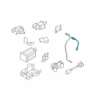 OEM 2013 Kia Sorento Rear Oxygen Sensor Assembly Diagram - 392103CCA0