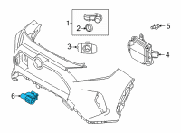 OEM Toyota Prius C AC Temperature Sensor Diagram - 88790-06020