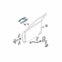 OEM 2007 Kia Spectra5 Front Door Outside Handle Assembly, Left Diagram - 826502F000