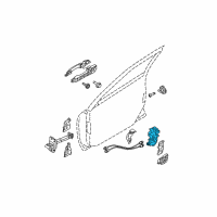 OEM Kia Spectra5 Front Door Latch Assembly, Left Diagram - 813102F030