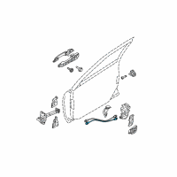 OEM Kia Spectra5 Cable Assembly-Front Door Inside Diagram - 813712F000