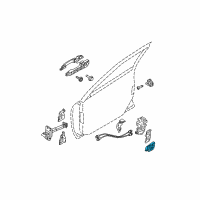 OEM 2006 Kia Spectra5 Front Door Inside Handle Assembly, Left Diagram - 826102F000GW