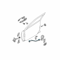 OEM Kia Spectra Cable Assembly-Front Door S/L Diagram - 813912F000