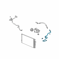 OEM Saturn Ion Hose Asm, A/C Compressor & Condenser Diagram - 15263239