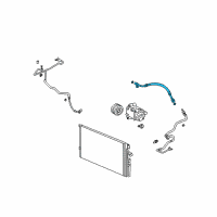 OEM Saturn Ion Hose Asm, A/C Evaporator Diagram - 22733957