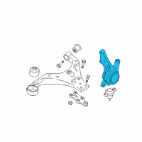 OEM 2009 Hyundai Tucson Knuckle-Front Axle, RH Diagram - 51716-2E100