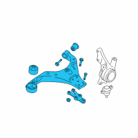 OEM 2005 Hyundai Tucson Arm Complete-Front Lower, LH Diagram - 54500-2E001