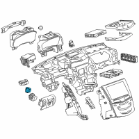 OEM 2015 Cadillac CTS Headlamp Dimmer Switch Diagram - 22812328