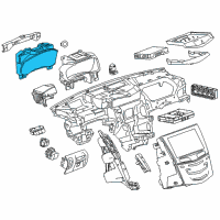 OEM Cadillac Cluster Diagram - 84215581