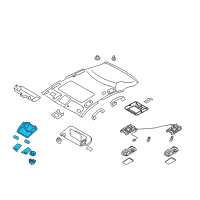 OEM 2014 Infiniti QX70 Map Lamp Assy Diagram - 26430-3WY6A