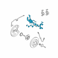 OEM 2007 Kia Spectra Rear Wheel Brake Assembly, Left Diagram - 582102F300