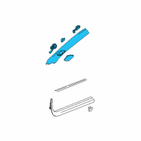 OEM 2019 Cadillac ATS Weatherstrip Pillar Trim Diagram - 23374899