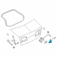 OEM Mercury Lock Cylinder Diagram - 6E5Z-5443262-B