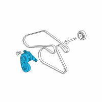 OEM Cadillac Serpentine Tensioner Diagram - 12626644