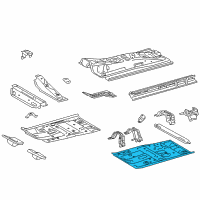 OEM 2009 Scion xD Front Floor Pan Diagram - 58112-52918