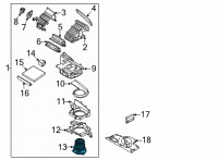 OEM Hyundai Tucson MOTOR & FAN ASSY-A/C BLOWER Diagram - 97113-P4200