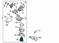 OEM Hyundai Santa Cruz MOTOR & FAN ASSY-A/C BLOWER Diagram - 97113-P4200