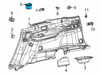 OEM Jeep Grand Cherokee L CUPHOLDER Diagram - 7FH70TX7AA