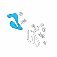 OEM 2007 Ford Mustang AC Belt Diagram - 7R3Z-8620-B