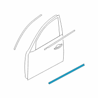 OEM Infiniti EX37 Moulding-Front Door, RH Diagram - 80870-1BA0A