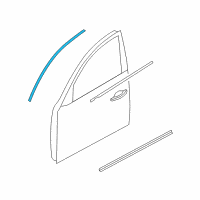 OEM 2016 Infiniti QX50 Moulding-Front Door Sash, Front RH Diagram - 80282-1BA0B