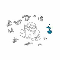 OEM 2005 Honda Civic Rubber Assy., Engine Side Mounting Diagram - 50820-S5A-A08