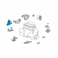 OEM 2005 Honda Civic Rubber Assy., Transmission Mounting Diagram - 50805-S5A-A01