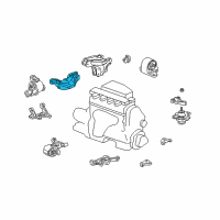 OEM 2005 Honda Civic Bracket, Engine Mounting Diagram - 11910-PLC-010