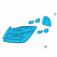 OEM 2014 Honda Accord Light Assy , L Tai Diagram - 33550-T2A-A01