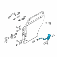 OEM 2016 Kia Sorento Rear Door Latch Assembly, Right Diagram - 81420C5000