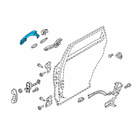 OEM 2022 Kia Telluride Rear Door Outside Handle Diagram - 83661S9010