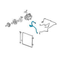 OEM 2010 Hummer H3 A/C Liquid Line Hoses Diagram - 20875602