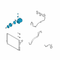 OEM Kia Borrego Air Conditioner Compressor Assembly Diagram - 977012J200