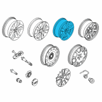 OEM 2018 Ford Police Interceptor Utility Wheel, Alloy Diagram - FB5Z-1007-B