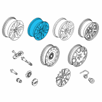 OEM 2017 Ford Police Interceptor Utility Wheel, Alloy Diagram - DG1Z-1007-C