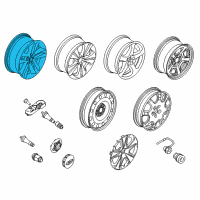 OEM 2013 Ford Police Interceptor Utility Wheel, Alloy Diagram - BB5Z-1007-A