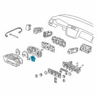 OEM 1999 Honda Accord Meter Assembly, Fuel & Temperature Diagram - 78130-S84-A21