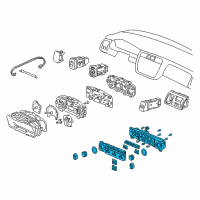 OEM 2002 Honda Accord Control Assy., Heater *NH167L* (GRAPHITE BLACK) Diagram - 79600-S84-A21ZA