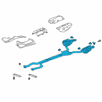 OEM Cadillac Muffler & Pipe Diagram - 84599073