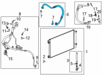 OEM Chevrolet Trailblazer Rear AC Line Diagram - 60002046