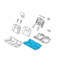 OEM 2010 Ford Mustang Seat Cushion Pad Diagram - AR3Z-63600A88-A