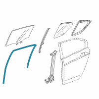 OEM Acura RLX Channel, Right Rear Door Run Diagram - 72735-TY2-A01